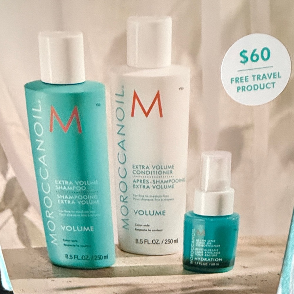 Moroccanoil Volume Shampoo, Conditioner & Treatment Set 8.5 Fl Oz / 250 ml new